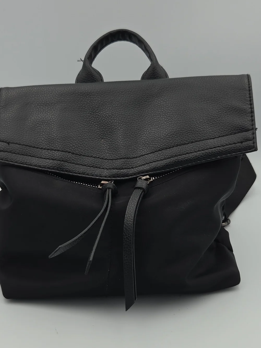 Botkier Black Fold-Over Backpack Tote